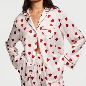 Victoria Secret Heart Print Pajama Top